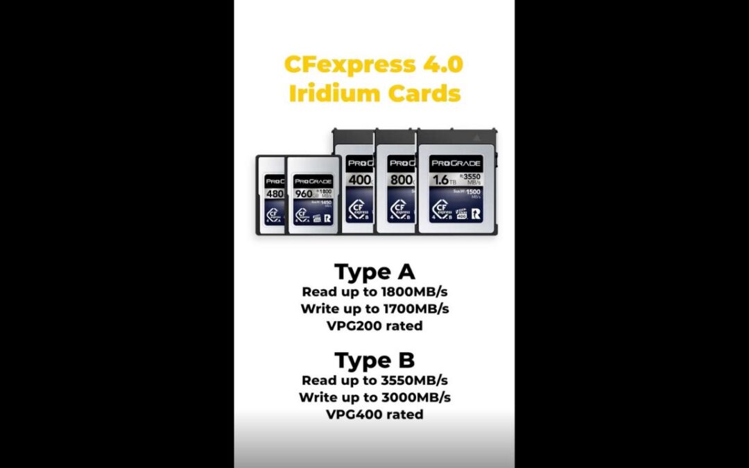 Learn More About the CFexpress 4.0 Iridium Memory Cards | ProGrade Digital